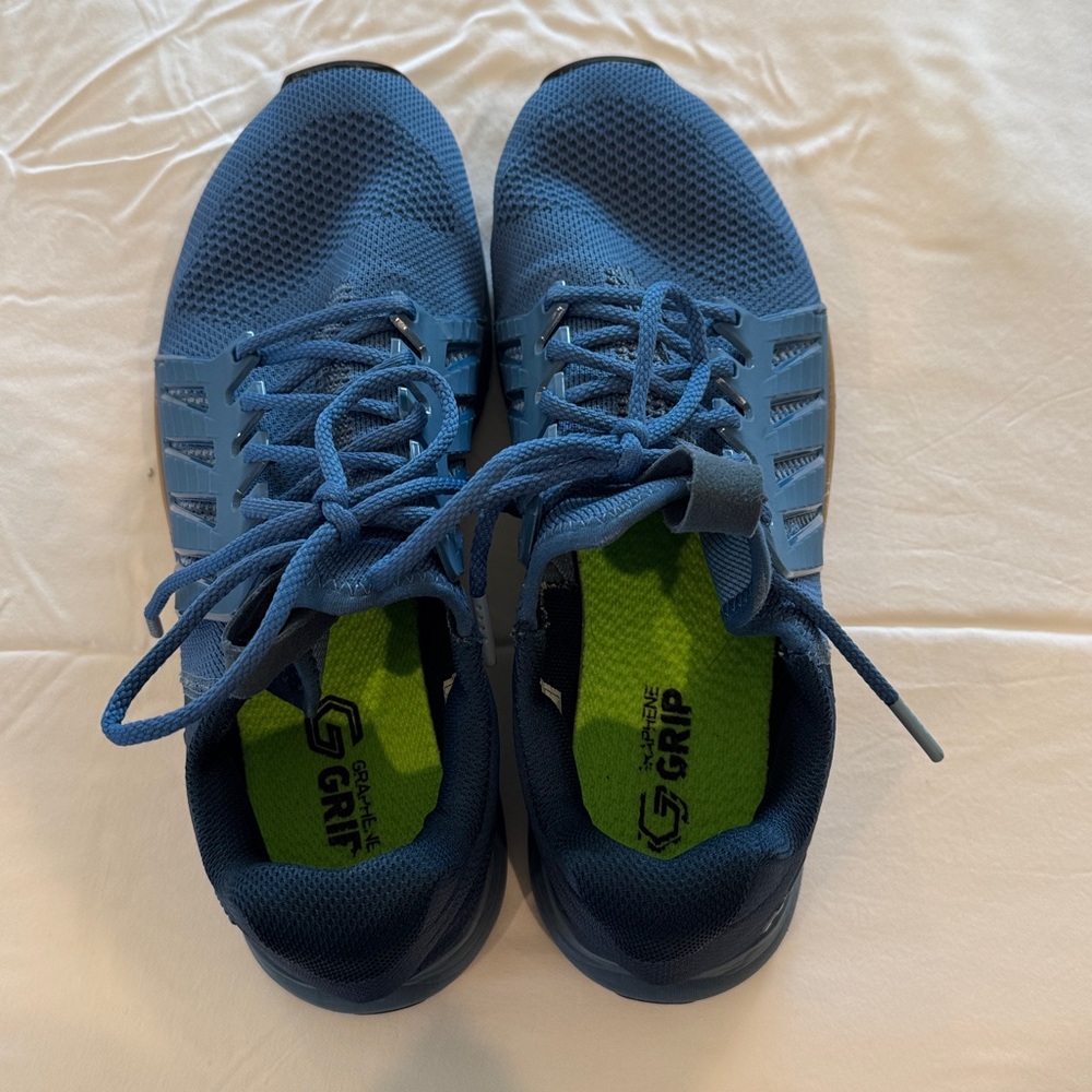 Inov-8 Dark Blue Running Shoes with Brown Sole